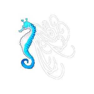 Blue Lightwing Seahorse